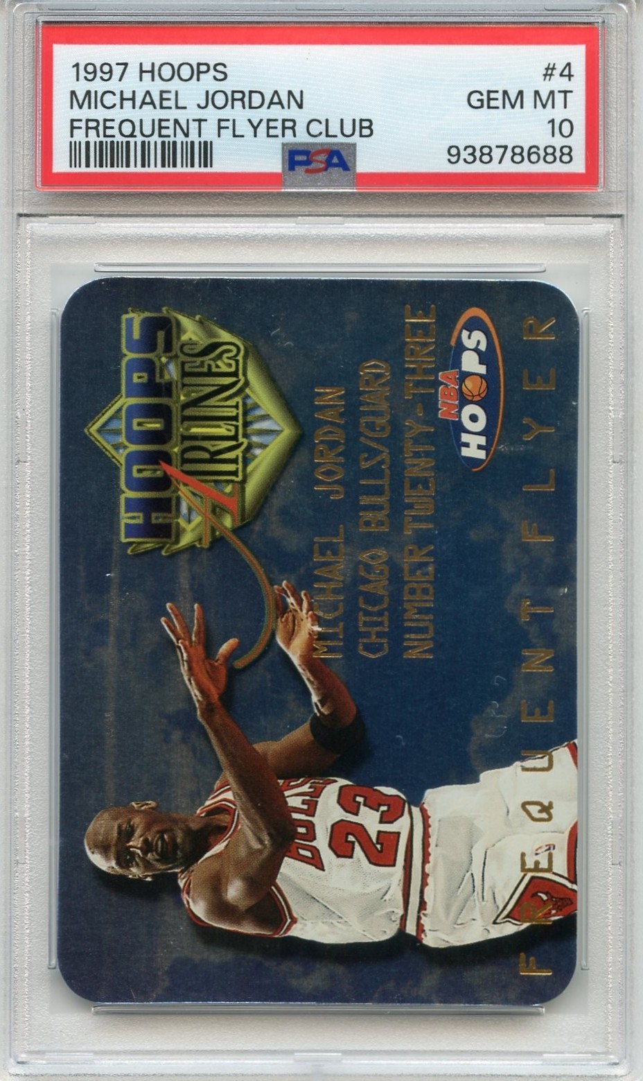 1997 Hoops Frequent Flyer Club Michael Jordan PSA 10